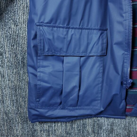 Sailmaker Vintage Plaid Parka Lining Blue Rain Coat, Size Large - Picture 6 of 15